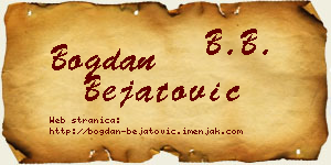 Bogdan Bejatović vizit kartica